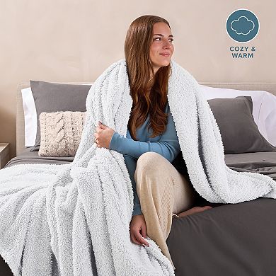 Bare Home Faux Shearling Blanket