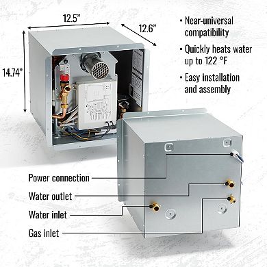 Hike Crew Tankless RV Hot Water Heater, RV Propane Water Heater System for Instant Hot Water