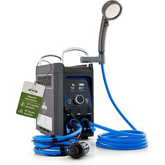 Hike Crew Propane Water Heater & Shower Pump, Rechargeable Camping Heater w/Shower Head Attachment