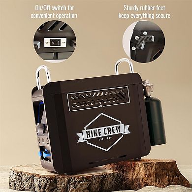Hike Crew Propane Water Heater & Shower Pump, Rechargeable Camping Heater w/Shower Head Attachment
