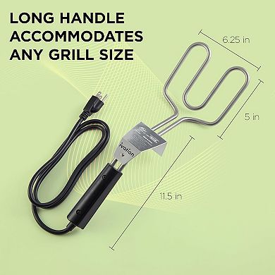 Ivation 500W Electric Charcoal Starter Quick Ignite BBQ Grill, Double-Ring Design, Safe Handle