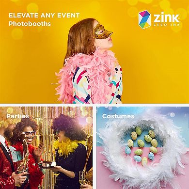 Zink Colorful Feather Boa Pack - 6 Fluffy Feather Boas for Dress-Up, Party Favors, Photo Booths