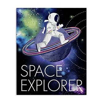 Stupell Home Decor Space Astronaut on Galaxy Planet Canvas Wall Art