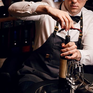 2Pcs Wine Opener Waiter Corkscrew Professional Red Wine Bottle Opener Double Hinged with Foil Cutter