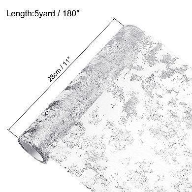 Table Runner, Metallic Foil Thin Mesh Table Runner Roll for Event Party, Birthday Party, Weddings