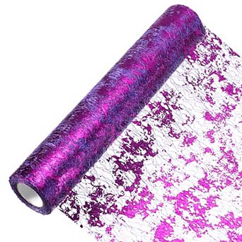 Table Runner, Metallic Foil Thin Mesh Table Runner Roll for Event Party, Birthday Party, Weddings