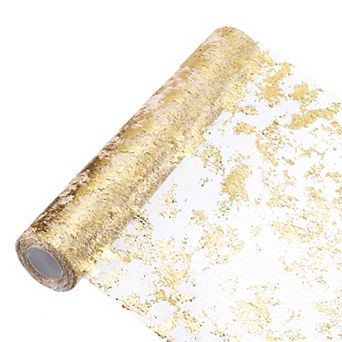 Table Runner, Metallic Foil Thin Mesh Table Runner Roll for Event Party, Birthday Party, Weddings
