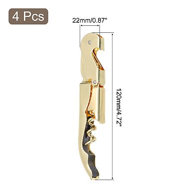4Pcs Wine Opener Waiter Corkscrew Professional Red Wine Bottle Opener Double Hinged with Foil Cutter