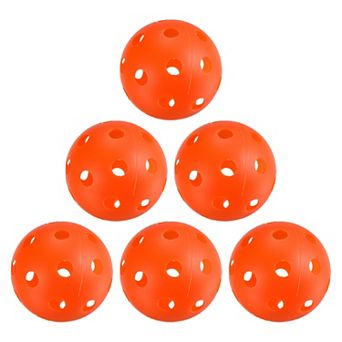 Indoor Pickleball Balls, 26 Holes Pickleball 6 Pack Pickleball Balls for Amateurs, Orange