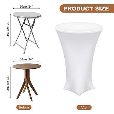 Round Cocktail Tablecloth, Highboy Spandex Stretch Tablecloth Table Cover