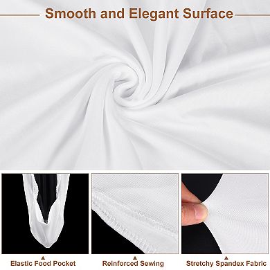 Round Cocktail Tablecloth, Highboy Spandex Stretch Tablecloth Table Cover