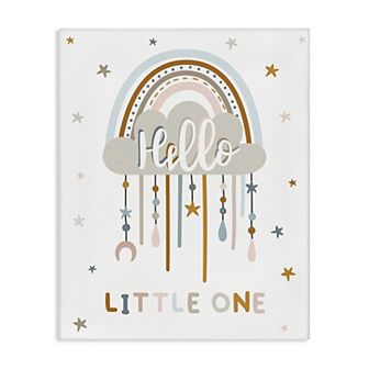 Stupell Home Decor Little One Stars Nursery Rainbow Canvas Wall Art