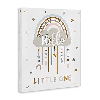 Stupell Home Decor Little One Stars Nursery Rainbow Canvas Wall Art