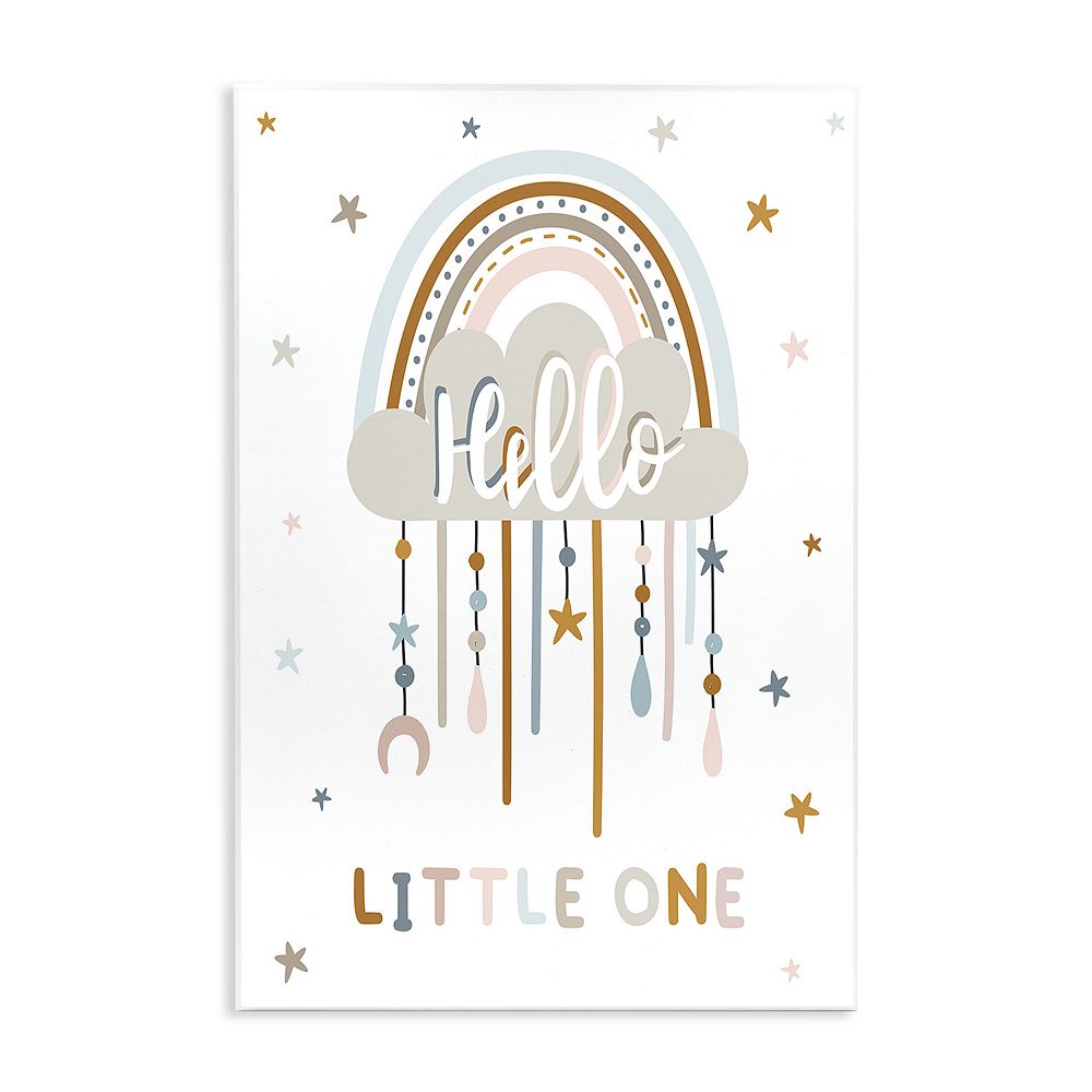 Stupell Home Decor Little One Stars Nursery Rainbow Plaque Wall Art