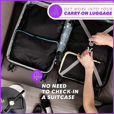 Compression Packing Cubes Travel. Compression Bags, For Carry-on Suitcases, Organizer Bags 4 pc Set