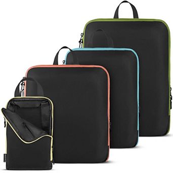 Compression Packing Cubes Travel. Compression Bags, For Carry-on Suitcases, Organizer Bags 4 pc Set