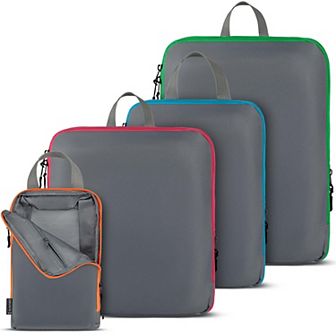 Compression Packing Cubes Travel. Compression Bags, For Carry-on Suitcases, Organizer Bags 4 pc Set