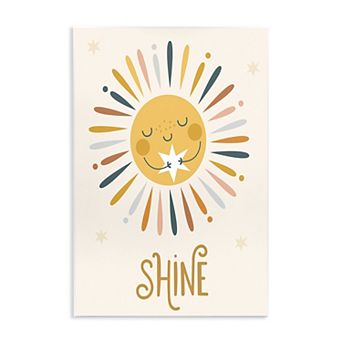 Stupell Home Decor Shine Phrase Sun Hugging Star Plaque Wall Art