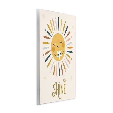 Stupell Home Decor Shine Phrase Sun Hugging Star Plaque Wall Art