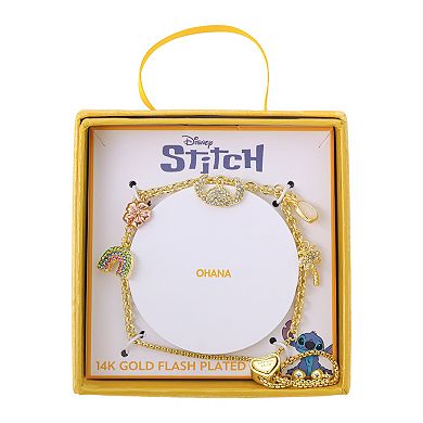 Disney's Lilo & Stitch Charm Bolo Bracelet With Pineapple & Rainbow Crystals