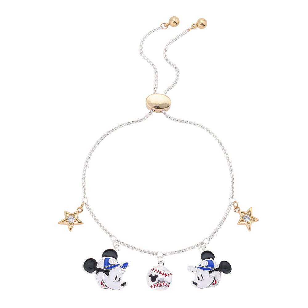 Disney's Mickey Mouse Fine Silver Plated Cubic Zirconia Star & Baseball ...