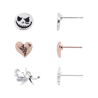Disney's Nightmare Before Christmas Jack, Heart & Zero Ghost Dog Earring Trio Set