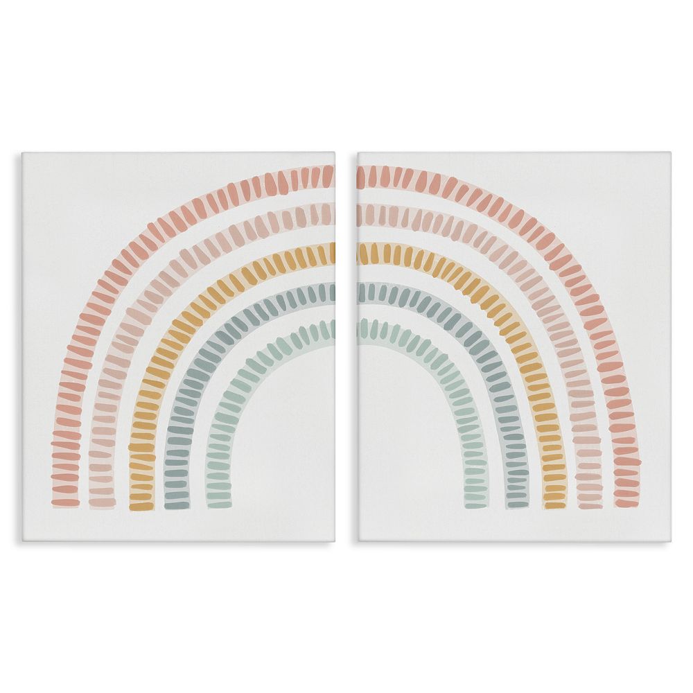 Stupell Home Decor Patterned Rainbow Arches Canvas Wall Art 2-pc. Set