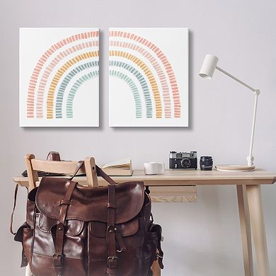 Stupell Home Decor Patterned Rainbow Arches Canvas Wall Art 2-pc. Set