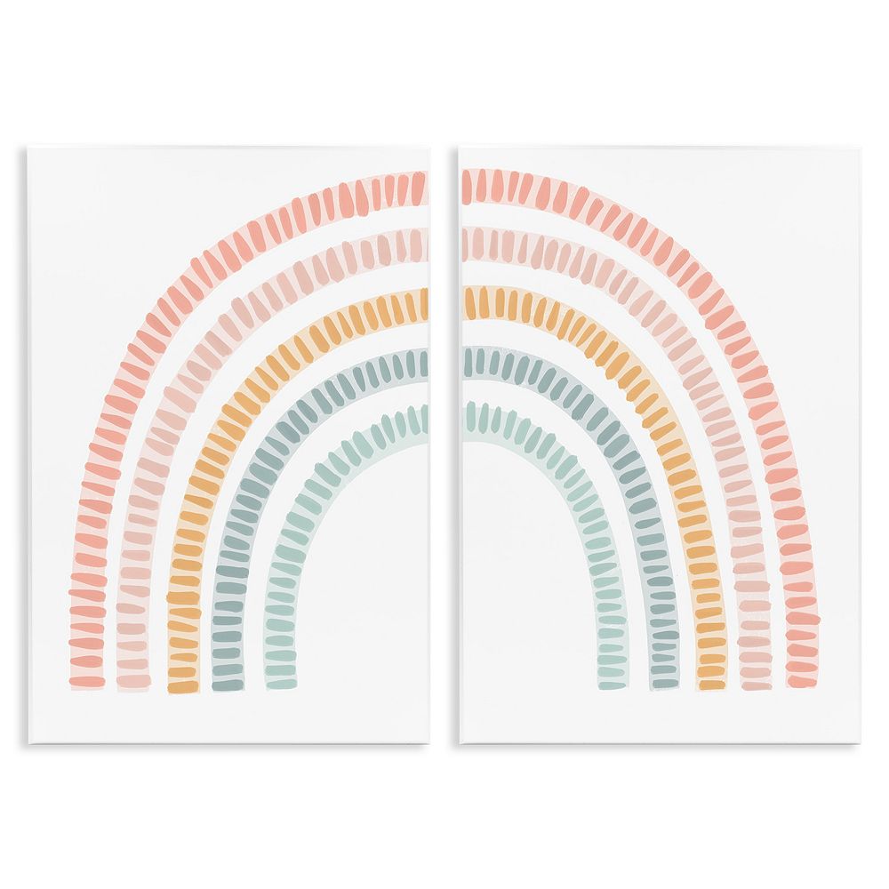 Stupell Home Decor Patterned Rainbow Arches Plaque Wall Art 2-pc. Set