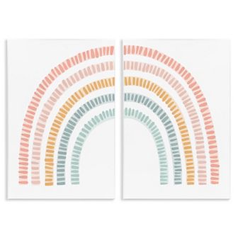 Stupell Home Decor Patterned Rainbow Arches Plaque Wall Art 2 pc Set