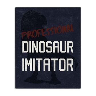 Stupell Home Decor Children's T-Rex Dinosaur Reptile Phrase Canvas Wall Art