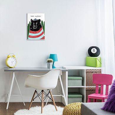 Stupell Home Decor Children's Black Bear Crayon Sketch Plaque Wall Art