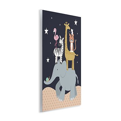 Stupell Home Decor Starry Night Sky Safari Animals Plaque Wall Art