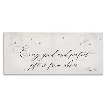 Stupell Home Decor Sentiment Gift Phrase Shooting Stars Canvas Wall Art