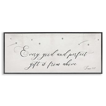 Stupell Home Decor Sentiment Gift Phrase Shooting Stars Framed Wall Art