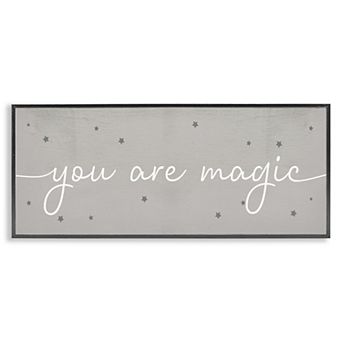 Stupell Home Decor You Are Magic Typography Stars Framed Wall Art
