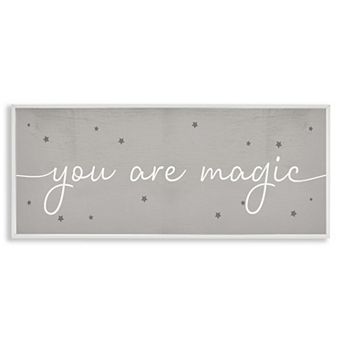 Stupell Home Decor You Are Magic Typography Stars Framed Wall Art