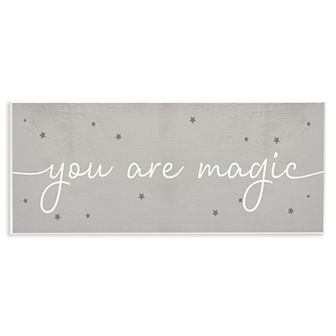 Stupell Home Decor You Are Magic Typography Stars Plaque Wall Art