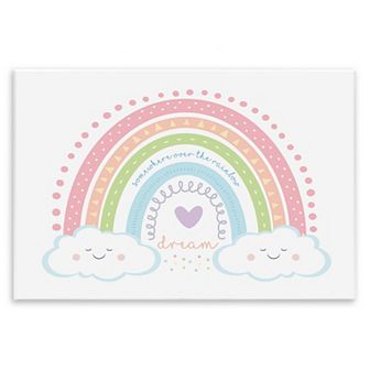 Stupell Home Decor Dream Over the Rainbow Clouds Phrase Plaque Wall Art