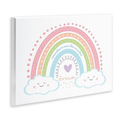 Stupell Home Decor Dream Over the Rainbow Clouds Phrase Plaque Wall Art