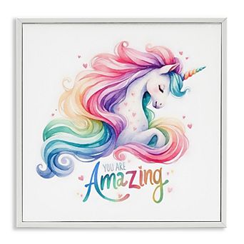 Stupell Home Decor You Are Amazing Unicorn Framed Wall Art