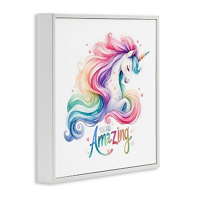 Stupell Home Decor You Are Amazing Unicorn Framed Wall Art