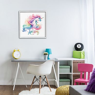 Stupell Home Decor You Are Amazing Unicorn Framed Wall Art