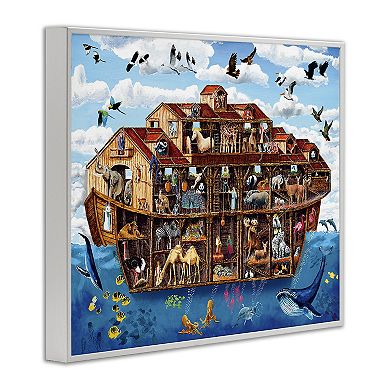 Stupell Home Decor Noah's Ark Animals Framed Wall Art