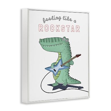 Stupell Home Decor Framed Like a Rockstar Alligator Framed Wall Art