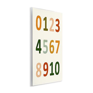 Stupell Home Decor 134 Number Chart Earth Tone