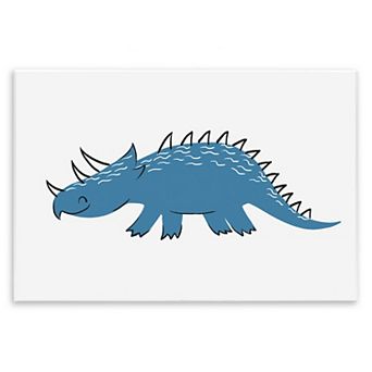 Stupell Home Decor Happy Blue Spiked Dinosaur Wood Plaque