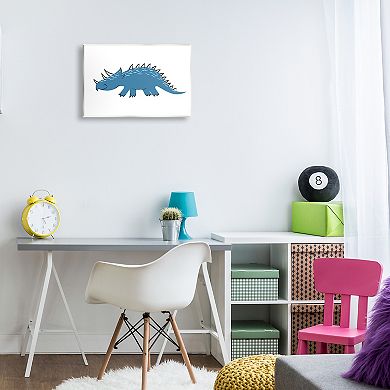 Stupell Home Decor Happy Blue Spiked Dinosaur Wood Plaque