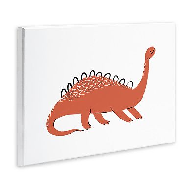Stupell Home Decor Red Long Neck Dinosaur Wood Plaque