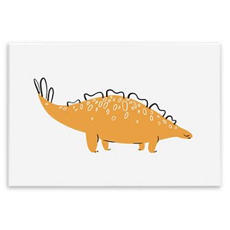 Stupell Home Decor Smiling Yellow Spotted Dinosaur Wood Plaque